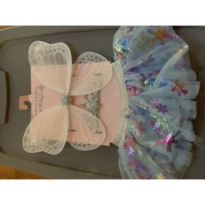 Bebe‎ Baby Winter Boutique Dress Up Outfit Wings Angel Snowflake